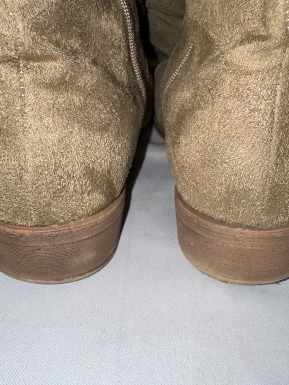 Journee Collection Jezebel Over-the-Knee Suede Wedge Boots with Box – Size 10